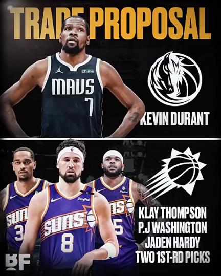 和歐文濃眉組三巨？美媒：獨行俠可用克萊+PJ+哈迪+倆首輪去換KD