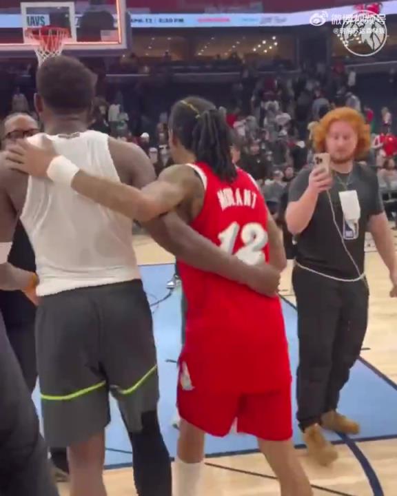 狼王&槍王惺惺相惜！華子賽后與莫蘭特相互致意！