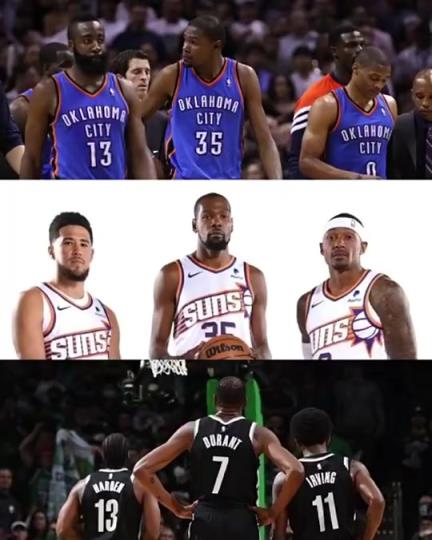 太陽三巨頭徹底失??？美媒：杜蘭特的三巨頭球隊(duì)總是一樣的結(jié)局？
